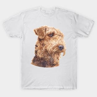 Airedale Terrier Watercolor Art T-Shirt